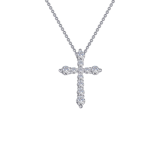 0 67 ctw cross pendant necklace
