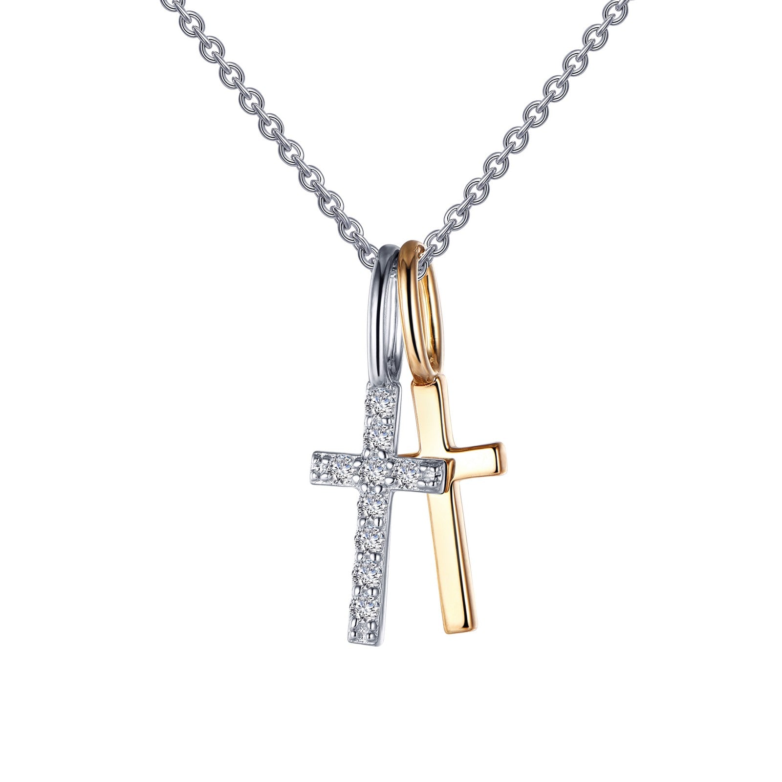 cross shadow charm pendant necklace