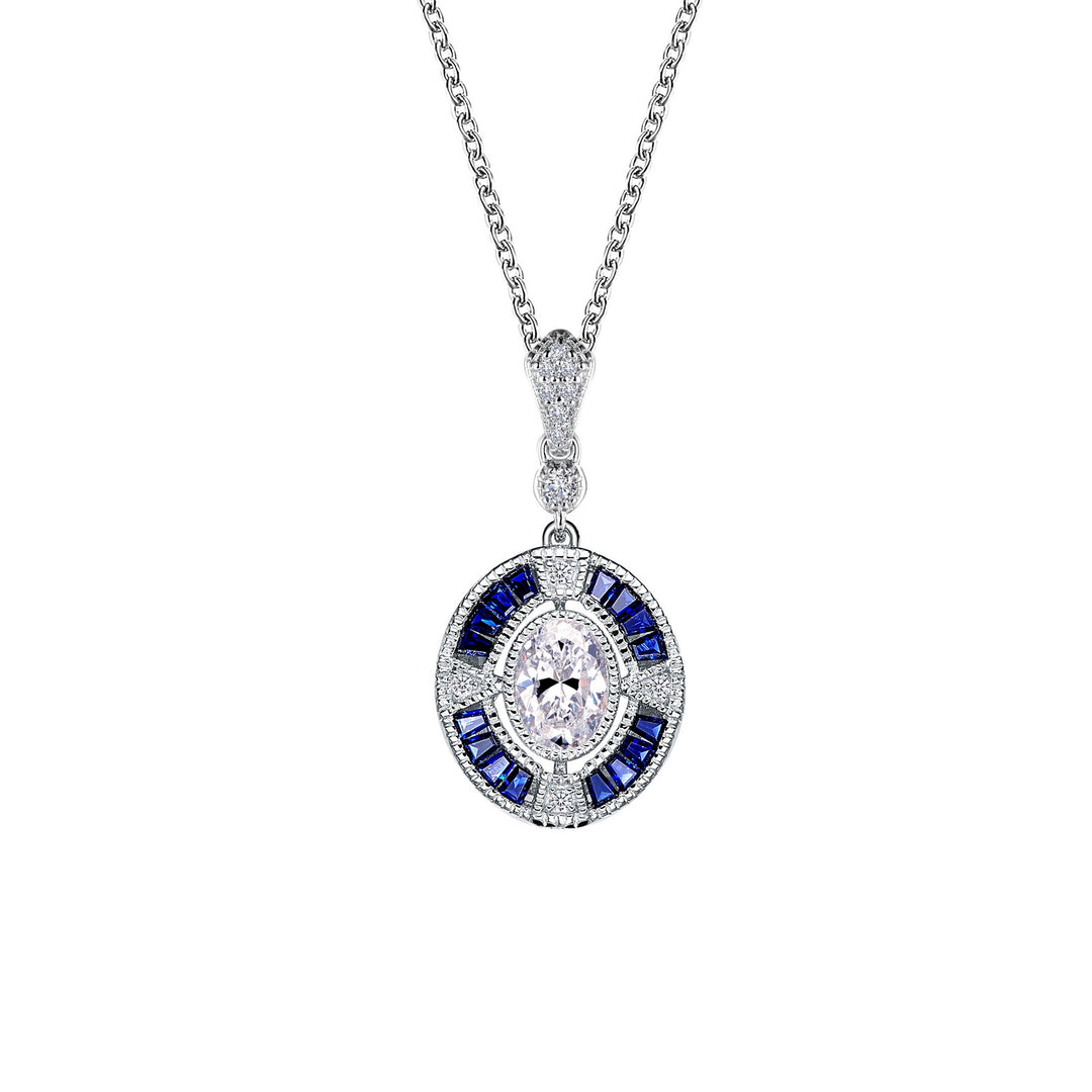 art deco inspired pendant necklace