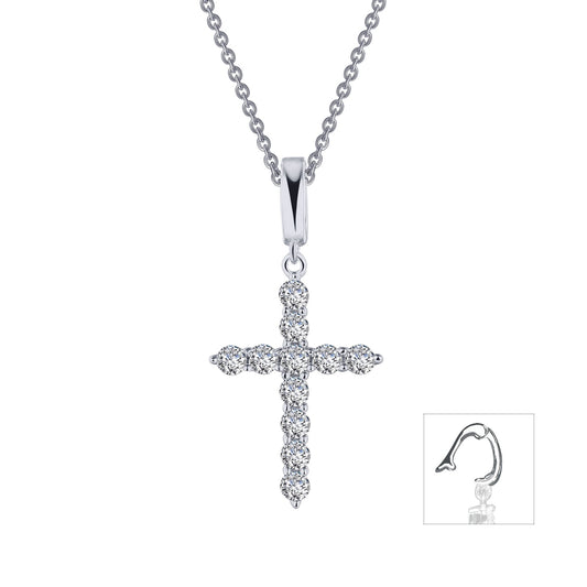 0 55 ctw cross pendant necklace