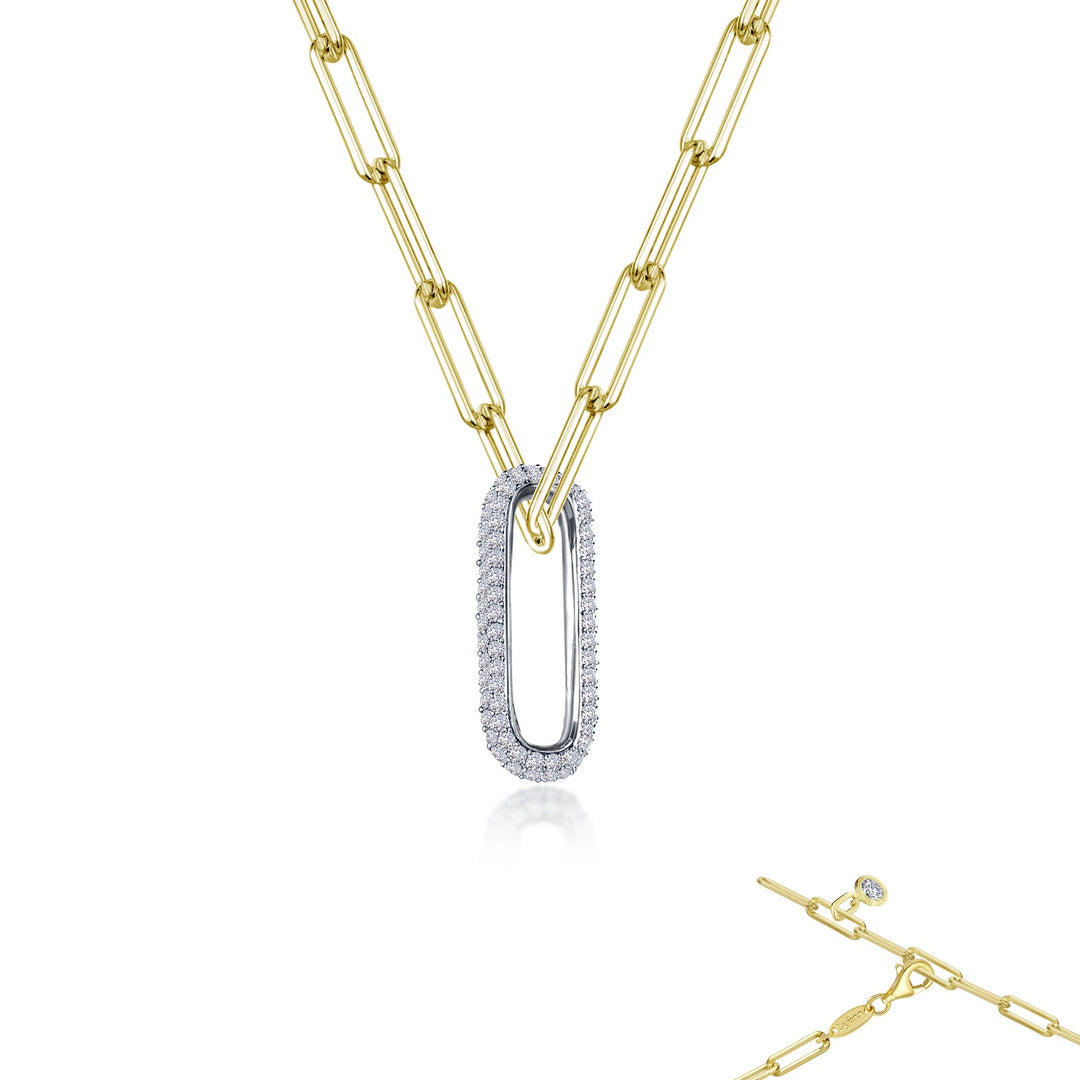 2 tone paperclip necklace 2