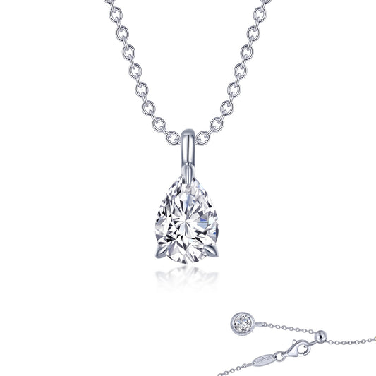 pear shaped solitaire necklace