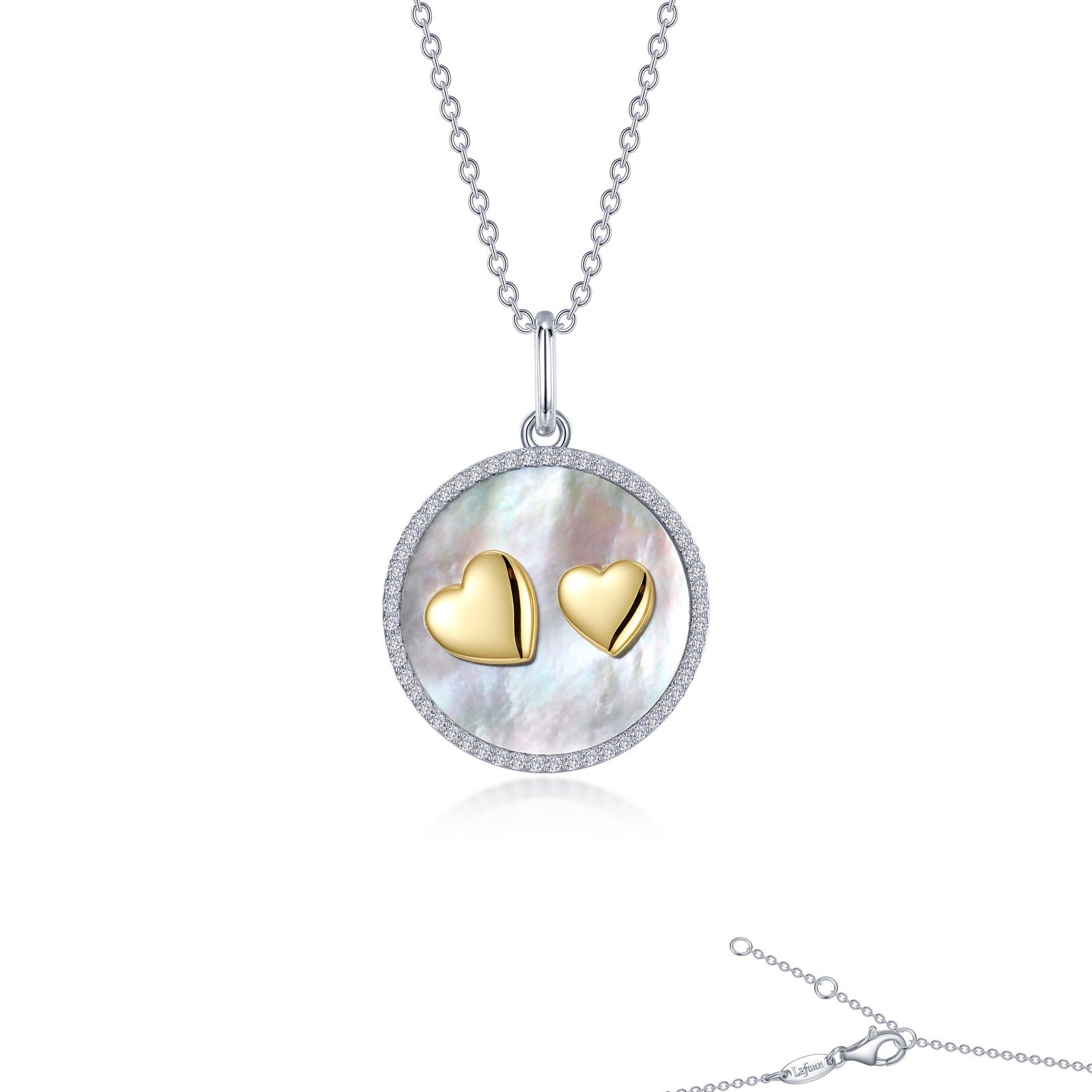 mother of pearl heart necklace