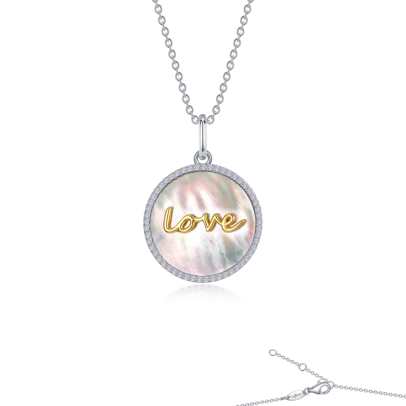mother of pearl love necklace