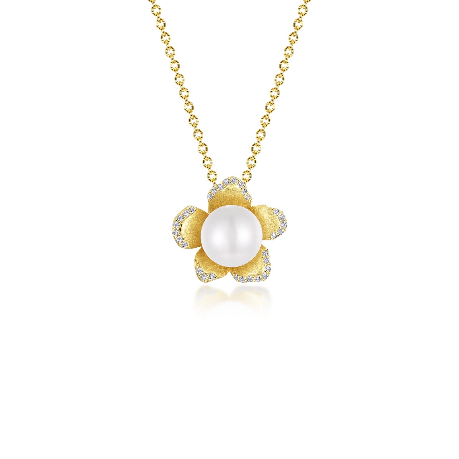 cultured freshwater pearl flower necklace