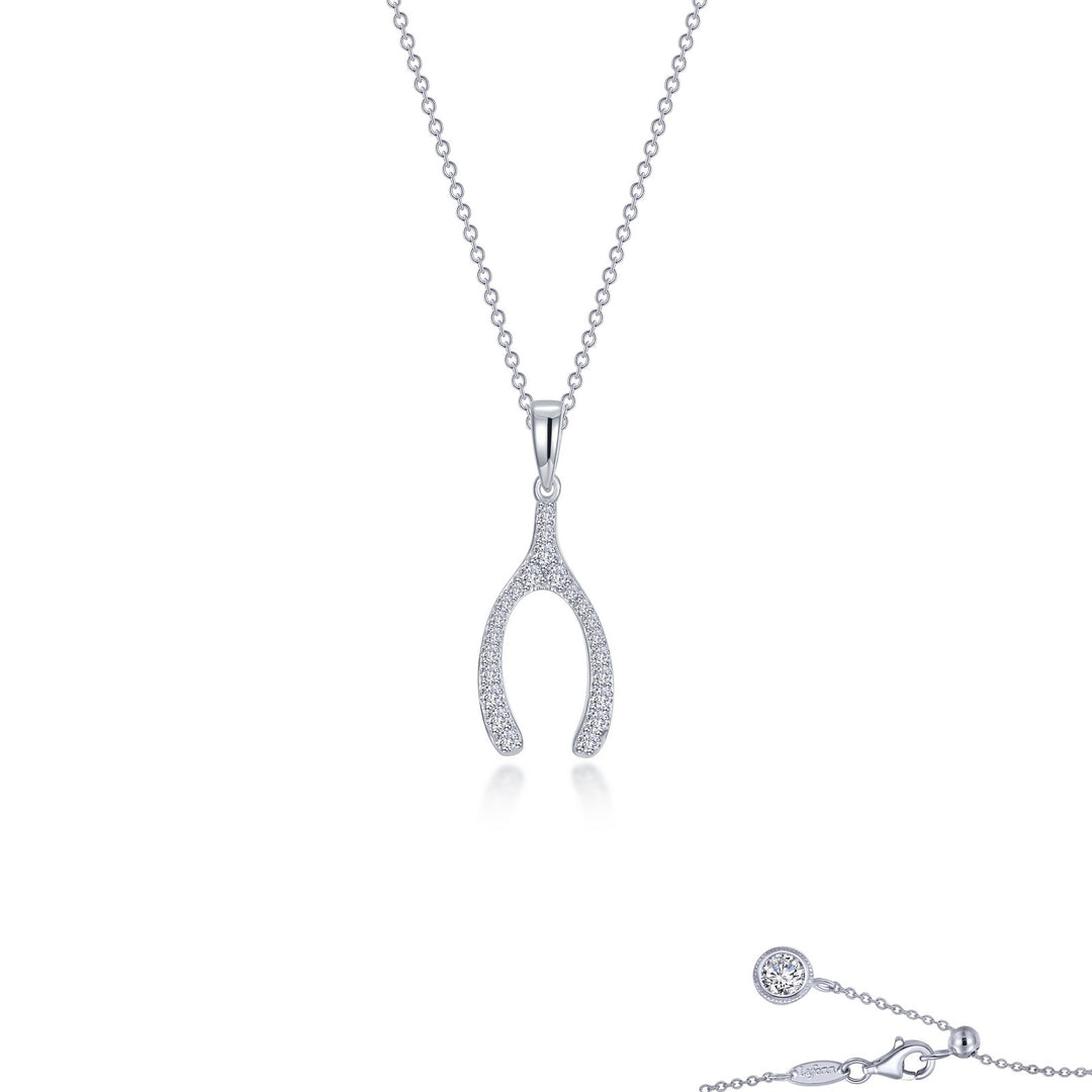 Pave Wishbone Necklace