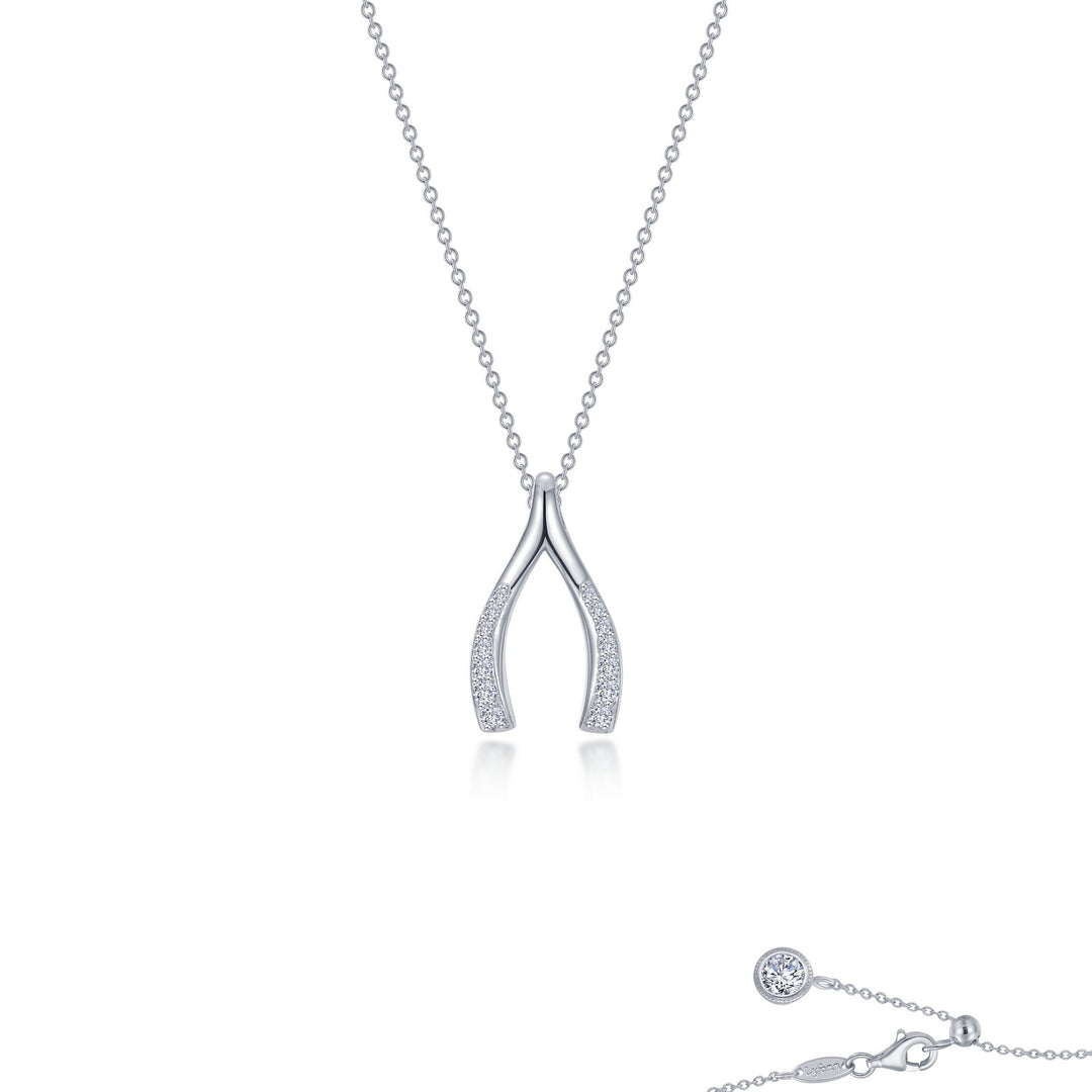 Pave Wishbone Necklace