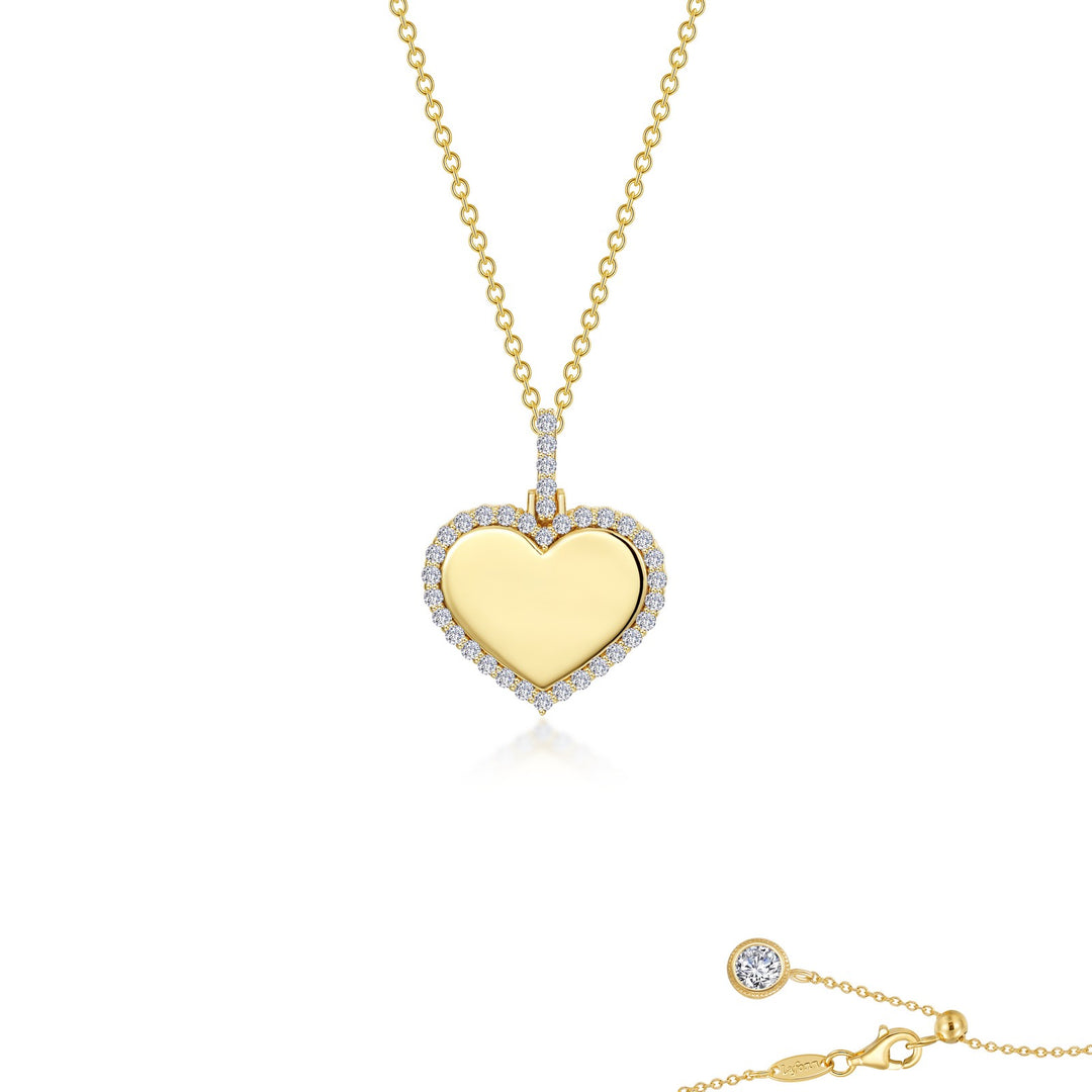 Fancy Heart Pendant Necklace