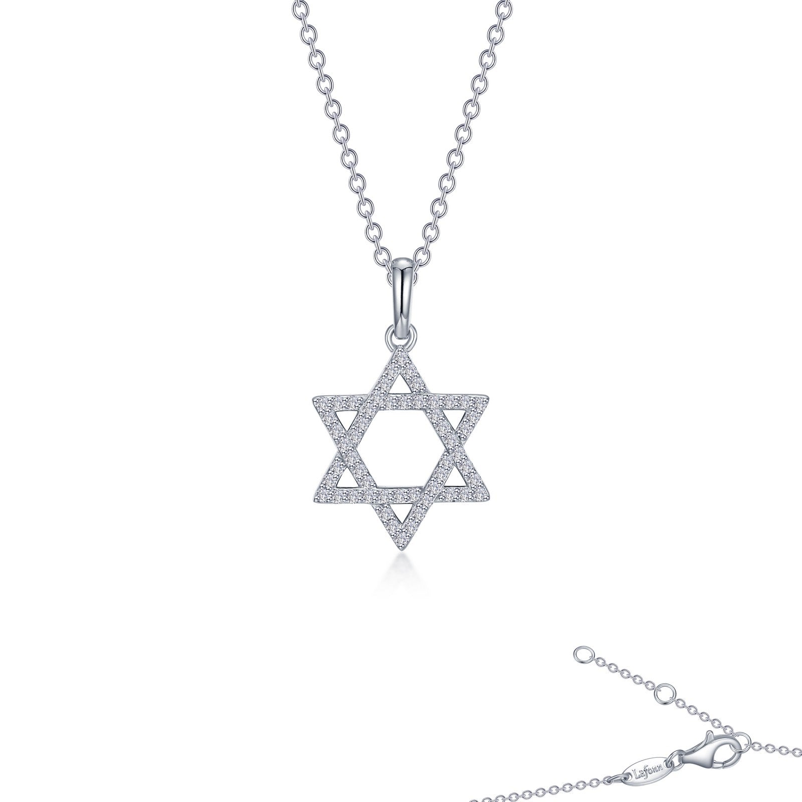 0 54 ctw star of david pendant necklace