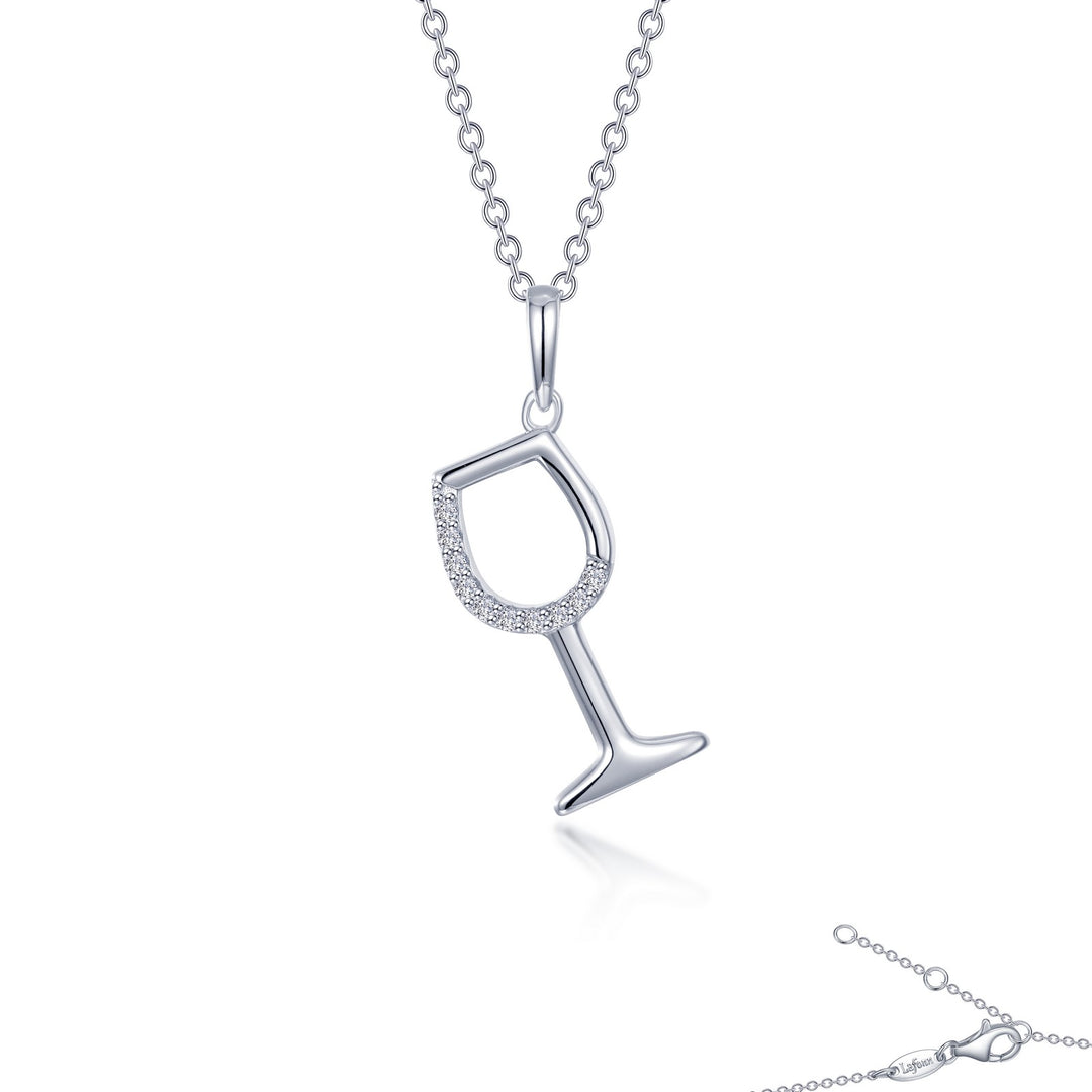 pave wine glass necklace 1
