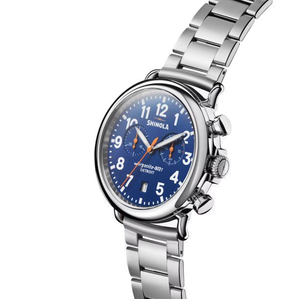 Shinola Runwell Chronograph 41mm Men's Watch, Royal Blue Dial S0120283785