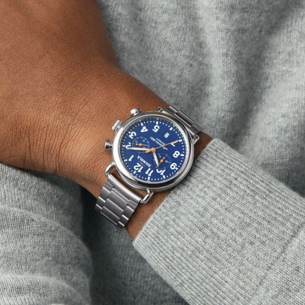 Shinola Runwell Chronograph 41mm Men's Watch, Royal Blue Dial S0120283785