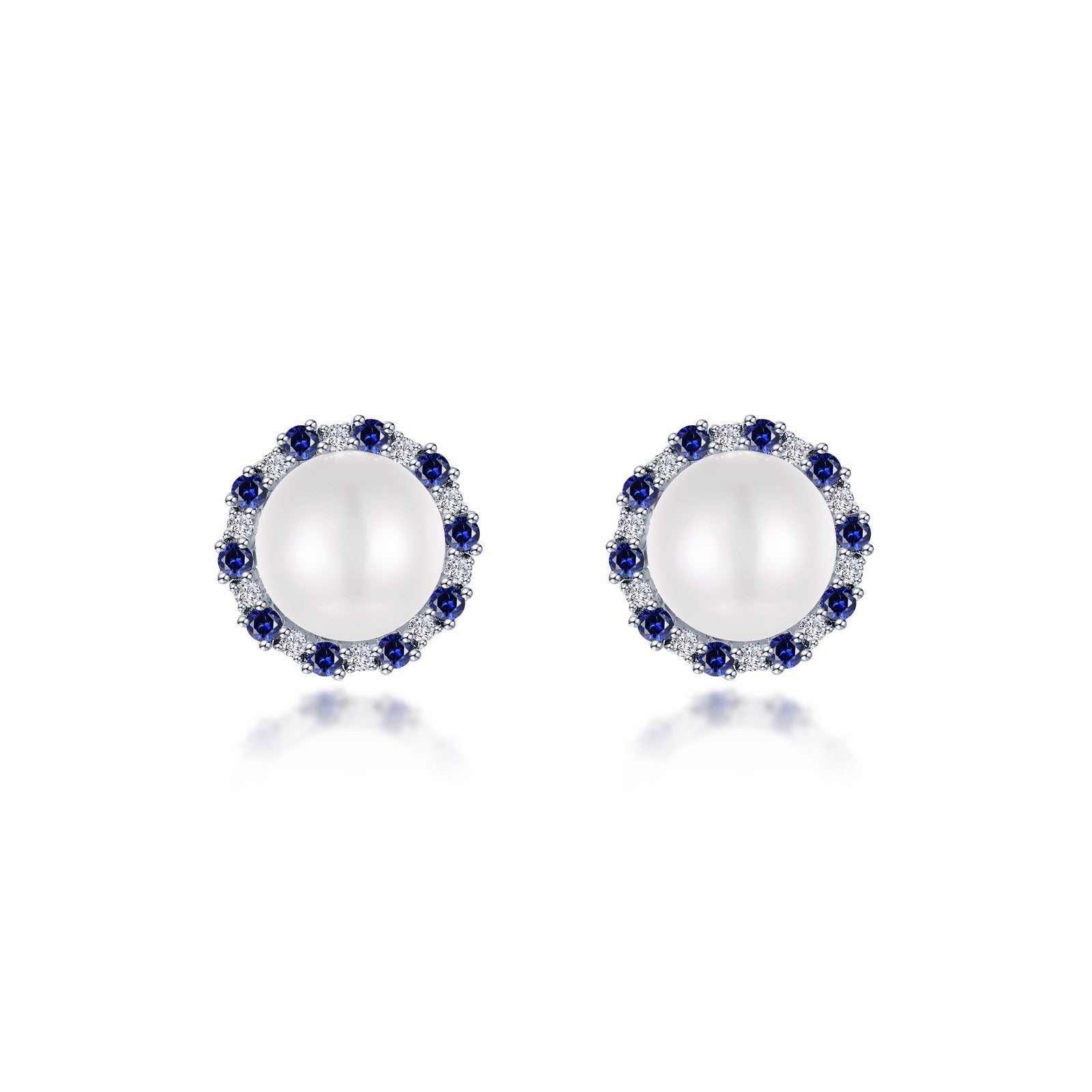 cultured freshwater pearl halo earrings