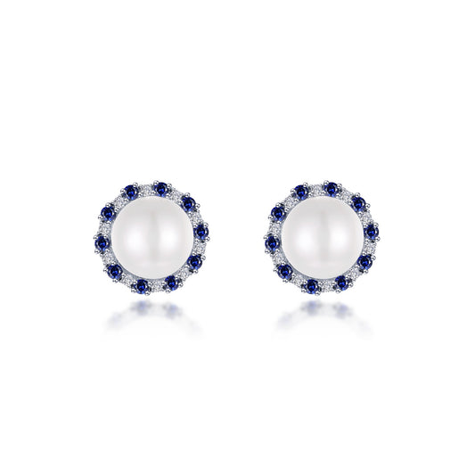 cultured freshwater pearl halo earrings