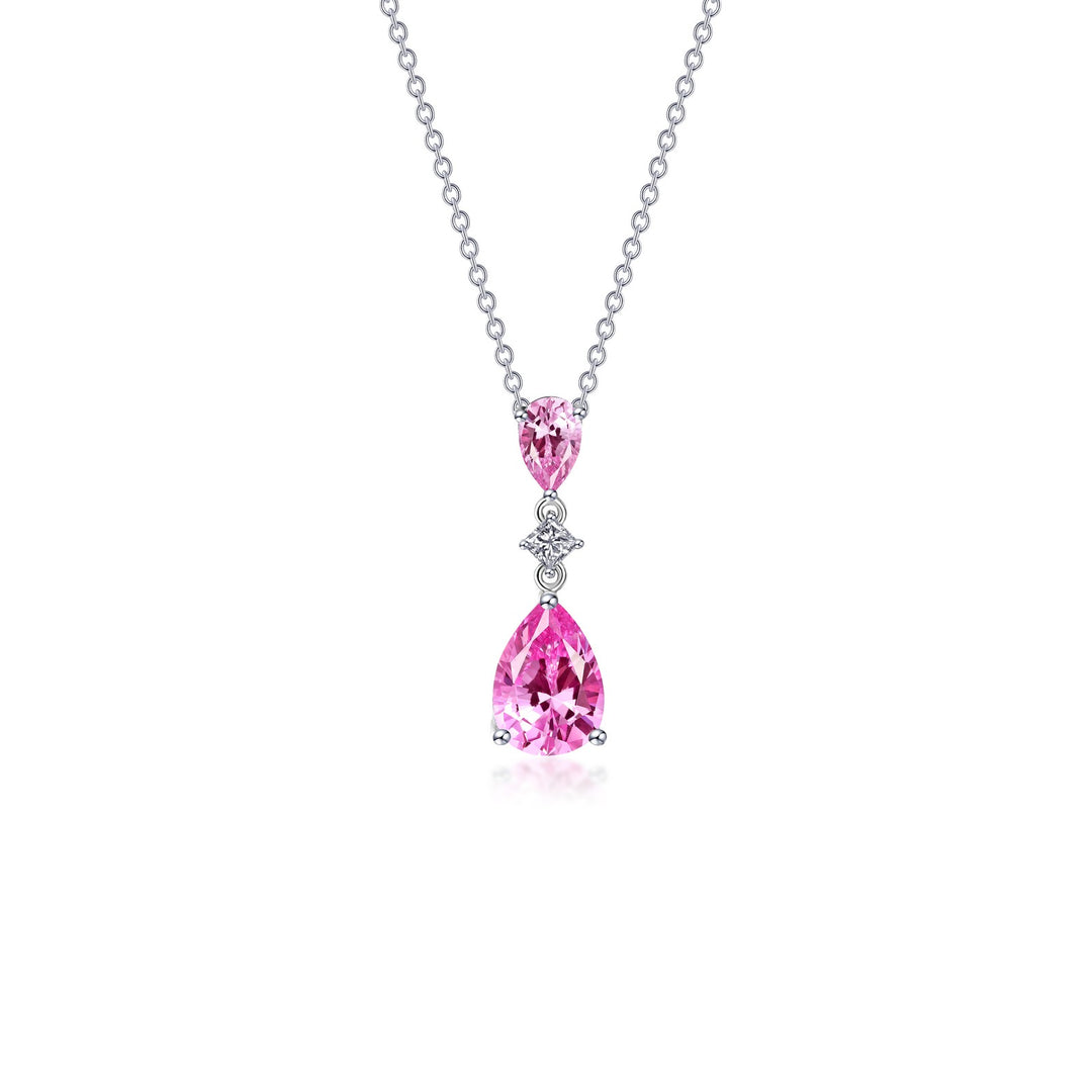2 29 ctw fancy lab grown sapphire necklace