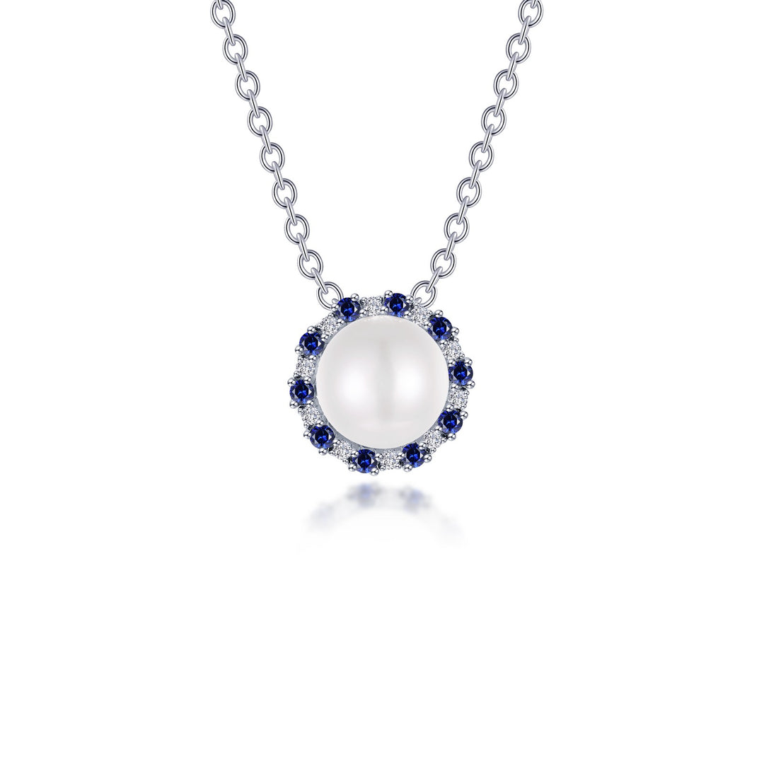 cultured freshwater pearl halo necklace